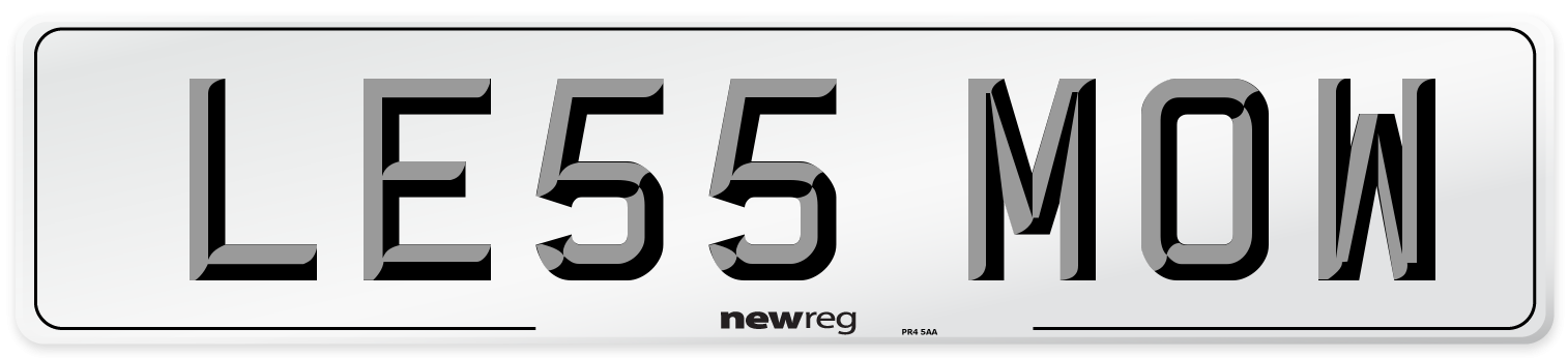 LE55 MOW Number Plate from New Reg